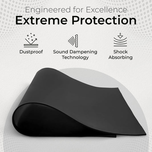 1/32" Black Commercial Grade Silicone Sheet, 60A Durometer Silicone Mat, -80 to 450°F Temperature Resistant Rubber Mat, Rubber Sheet with 350% Elongation, Made in the USA,