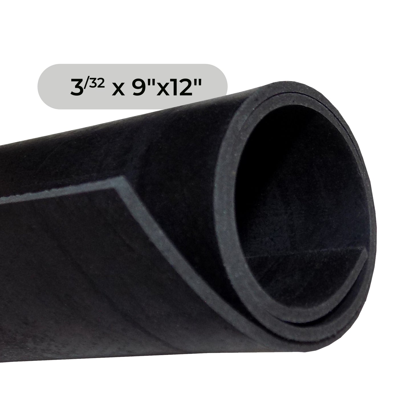 3/32" Neoprene Sheet, 60A Durometer Rubber Mat, Gasket Material with -30 to 195°F Temperature Resistance, Oil and Gasoline-Resistant Rubber Sheet, Made in the USA