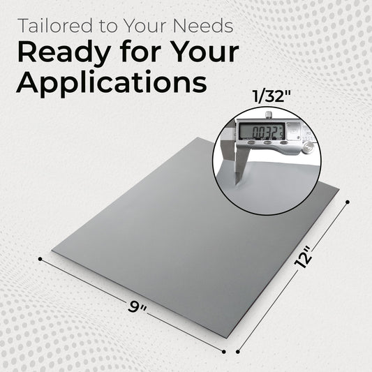 1/32" Grey Commercial Grade Silicone Sheet, 60A Durometer Silicone Mat, Rubber Mat with -80 to 450°F Temperature Resistance, Rubber Sheet with 350% Elongation, Made in the USA