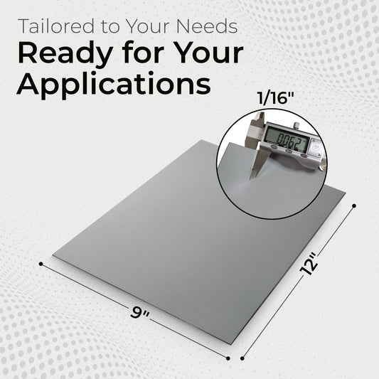 1/16" Grey Commercial Grade Silicone Sheet, 60A Durometer Silicone Mat, Rubber Mat with -80 to 450°F Temperature Resistance, Rubber Sheet with 350% Elongation, Made in the USA