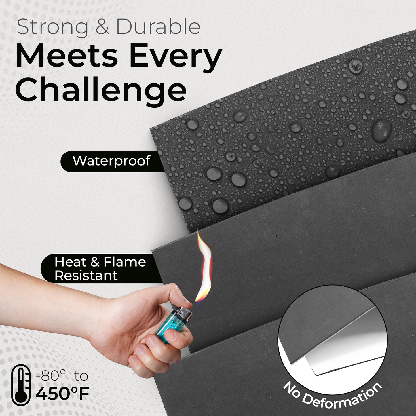 1/32" Black Silicone Sheet with PSA Adhesive, 60A Durometer Rubber Mat, Gasket Material with -80 to 450°F Temperature Resistance, Rubber Sheet 350% Elongation, Made in the USA