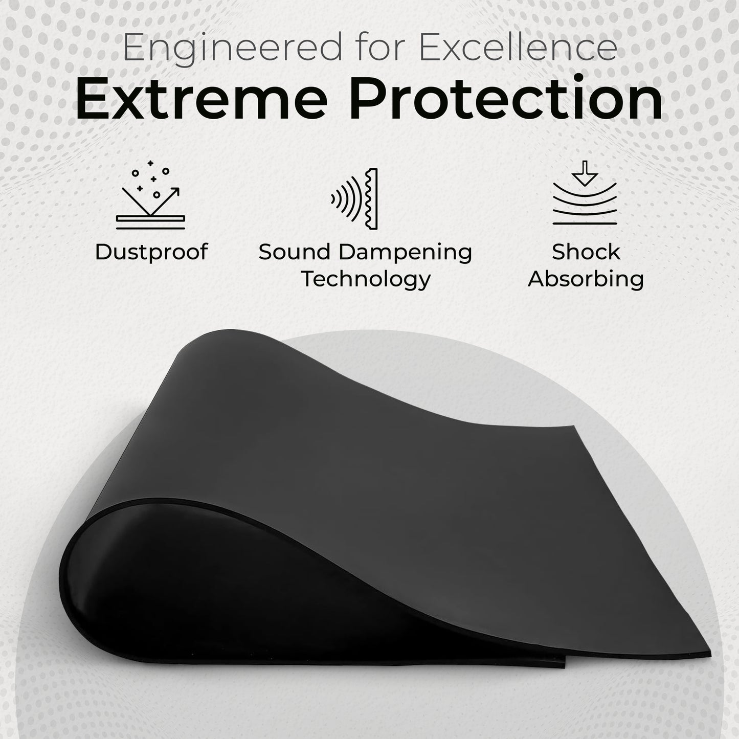 1/16" Black Commercial Grade Silicone Sheet, 60A Durometer Silicone Mat, -80 to 450°F Temperature Resistant Rubber Mat, Rubber Sheet with 350% Elongation, Made in the USA,