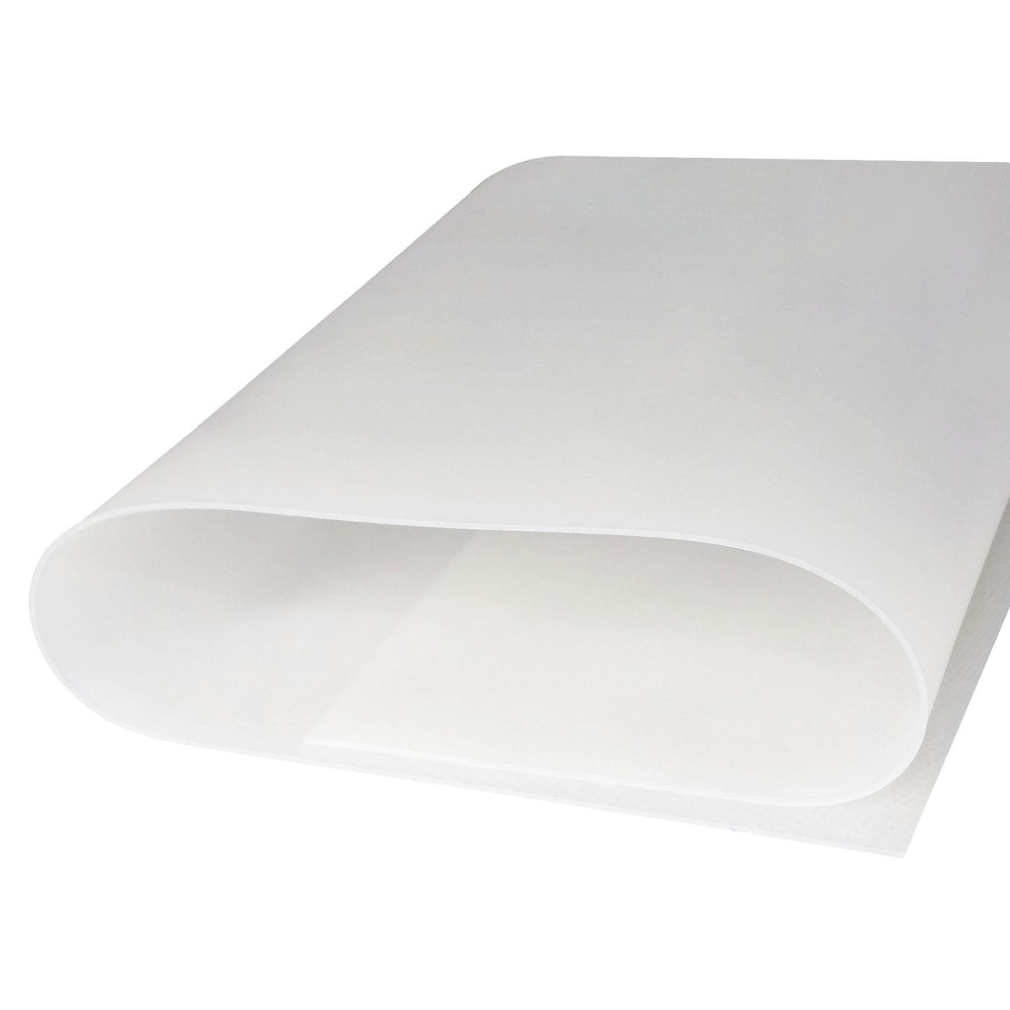 1/32" Translucent Silicone Sheet, 50A Durometer Rubber Sheet, Semi Clear Silicone, -80 to 450°F Temperature Resistance, Food-Grade Silicone Placemat, 450% Elongation, Made in the USA