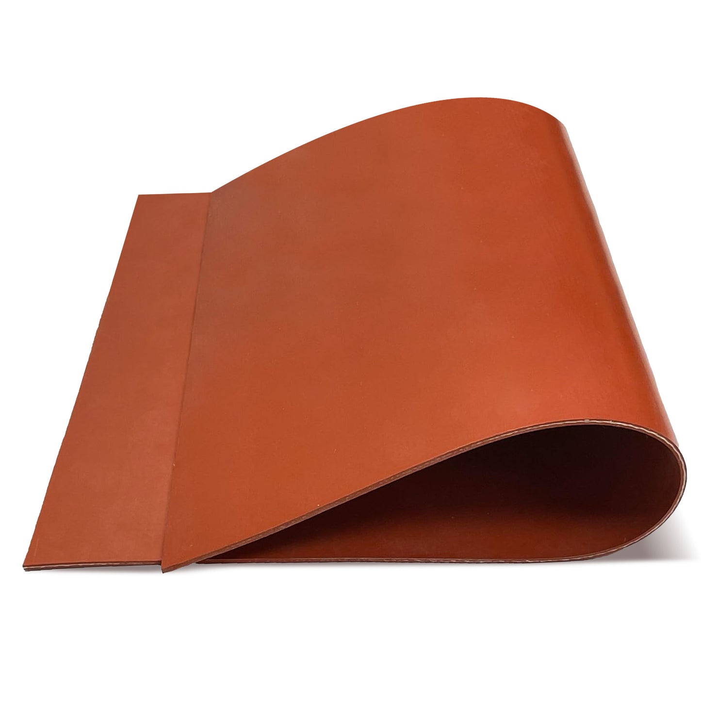1/32" Red Fiber Reinforced Silicone Sheet, 70A Durometer Silicone Mat, Rubber Sheet with 500°F Temperature Resistance, 1300 PSI Tensile Strength Rubber Mat, Made in the USA