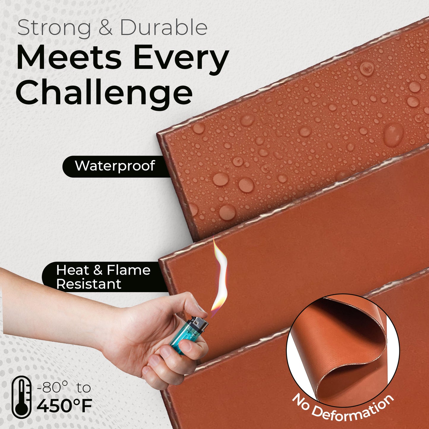 1/16" Red Fiber Reinforced Silicone Sheet, 70A Durometer Silicone Mat, Rubber Sheet with 500°F Temperature Resistance, 1300 PSI Tensile Strength Rubber Mat, Made in the USA
