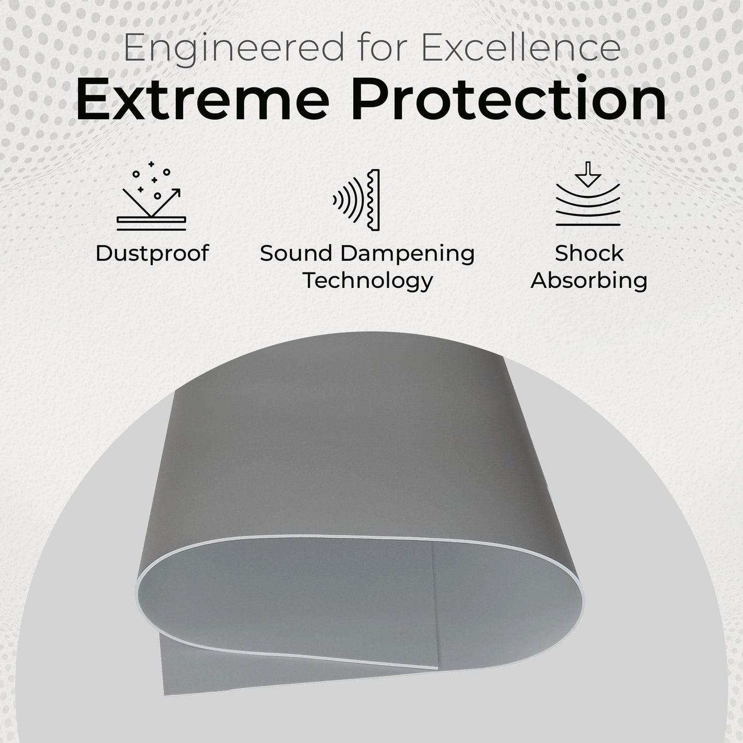 1/32" Grey Commercial Grade Silicone Sheet, 60A Durometer Silicone Mat, Rubber Mat with -80 to 450°F Temperature Resistance, Rubber Sheet with 350% Elongation, Made in the USA