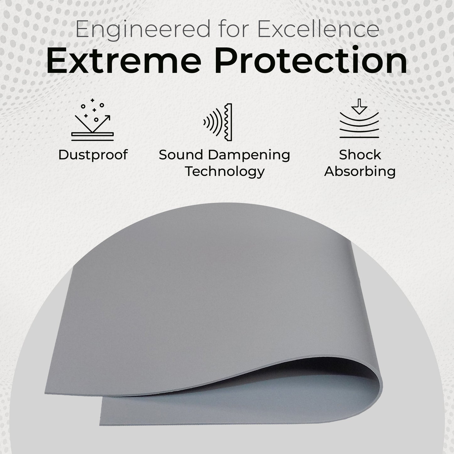 1/16" Grey Commercial Grade Silicone Sheet, 60A Durometer Silicone Mat, Rubber Mat with -80 to 450°F Temperature Resistance, Rubber Sheet with 350% Elongation, Made in the USA