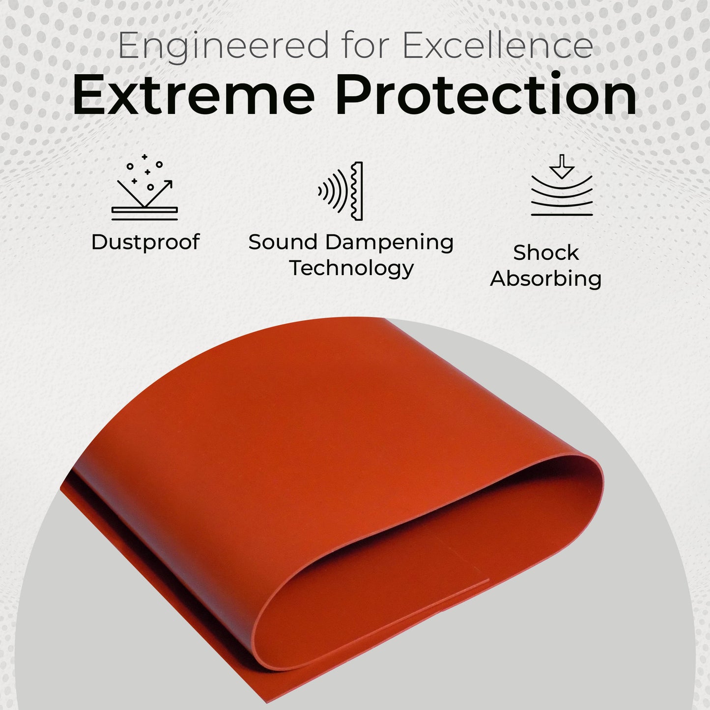 1/32" Red Commercial Grade Silicone Sheet, 60A Durometer Silicone Mat, -80 to 450°F Temperature Resistant Rubber Mat, Rubber Sheet with 350% Elongation, Made in the USA