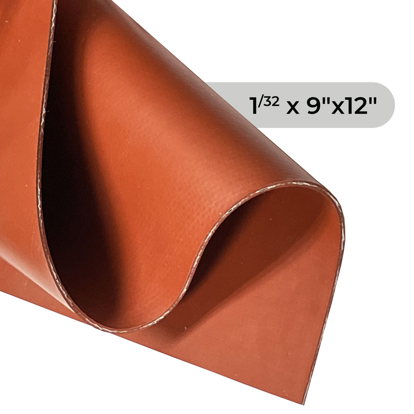 1/32" Red Fiber Reinforced Silicone Sheet, 70A Durometer Silicone Mat, Rubber Sheet with 500°F Temperature Resistance, 1300 PSI Tensile Strength Rubber Mat, Made in the USA