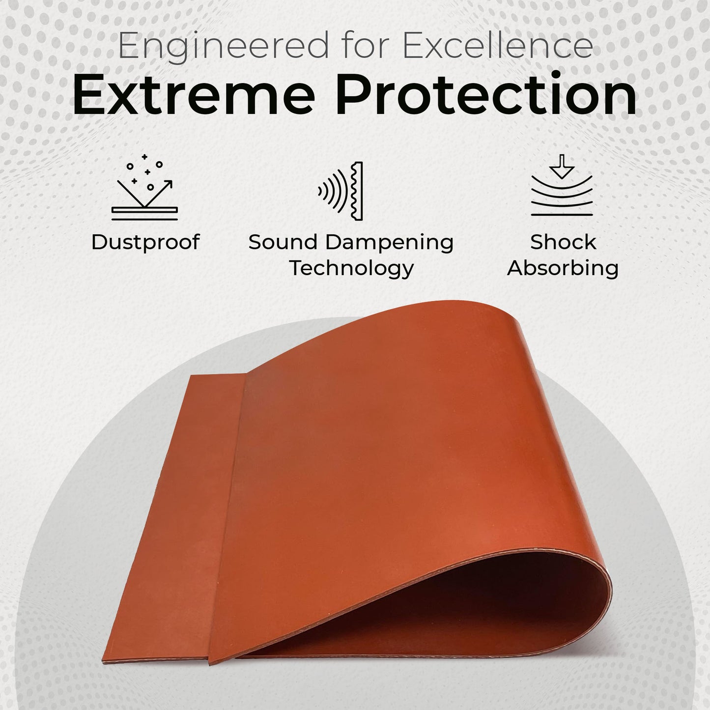 1/32" Red Fiber Reinforced Silicone Sheet, 70A Durometer Silicone Mat, Rubber Sheet with 500°F Temperature Resistance, 1300 PSI Tensile Strength Rubber Mat, Made in the USA