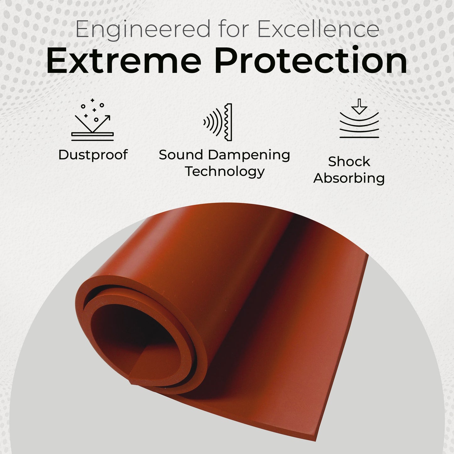 1/8" Red Commercial Grade Silicone Sheet, 60A Durometer Silicone Mat, -80 to 450°F Temperature Resistant Rubber Mat, Rubber Sheet with 350% Elongation, Made in the USA