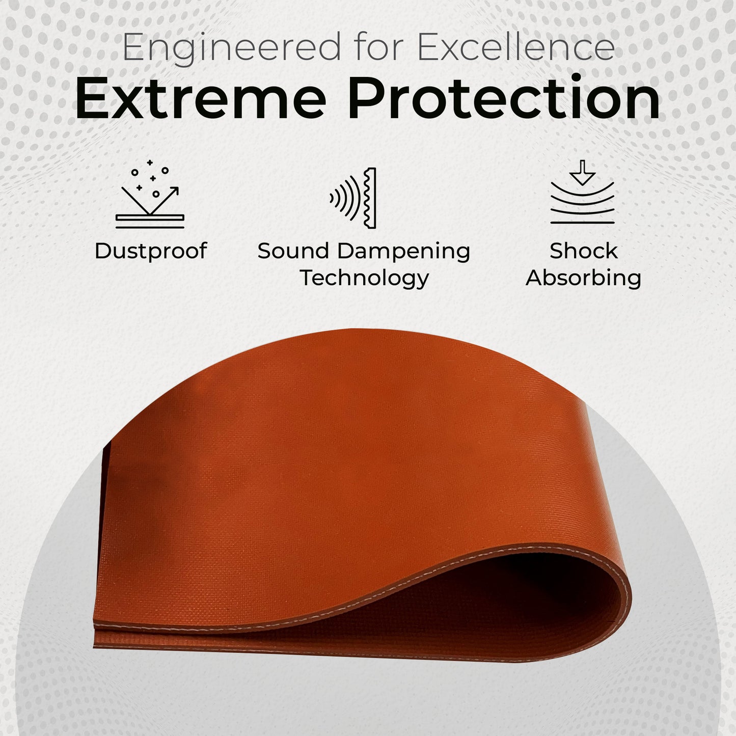 1/8" Red Fiber Reinforced Silicone Sheet, 70A Durometer Silicone Mat, Rubber Sheet with 500°F Temperature Resistance, 1300 PSI Tensile Strength Rubber Mat, Made in the USA