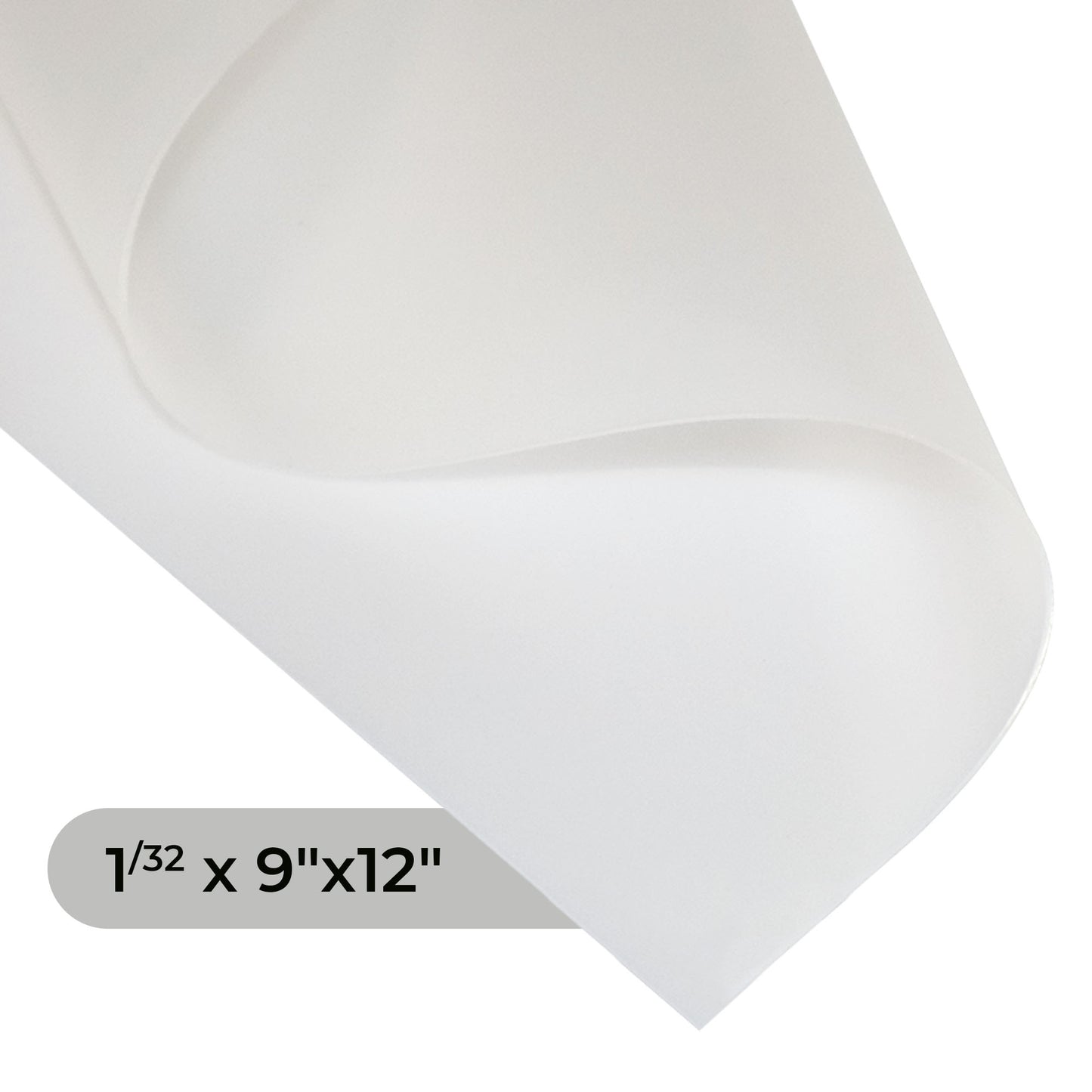 1/32" Translucent Silicone Sheet, 50A Durometer Rubber Sheet, Semi Clear Silicone, -80 to 450°F Temperature Resistance, Food-Grade Silicone Placemat, 450% Elongation, Made in the USA