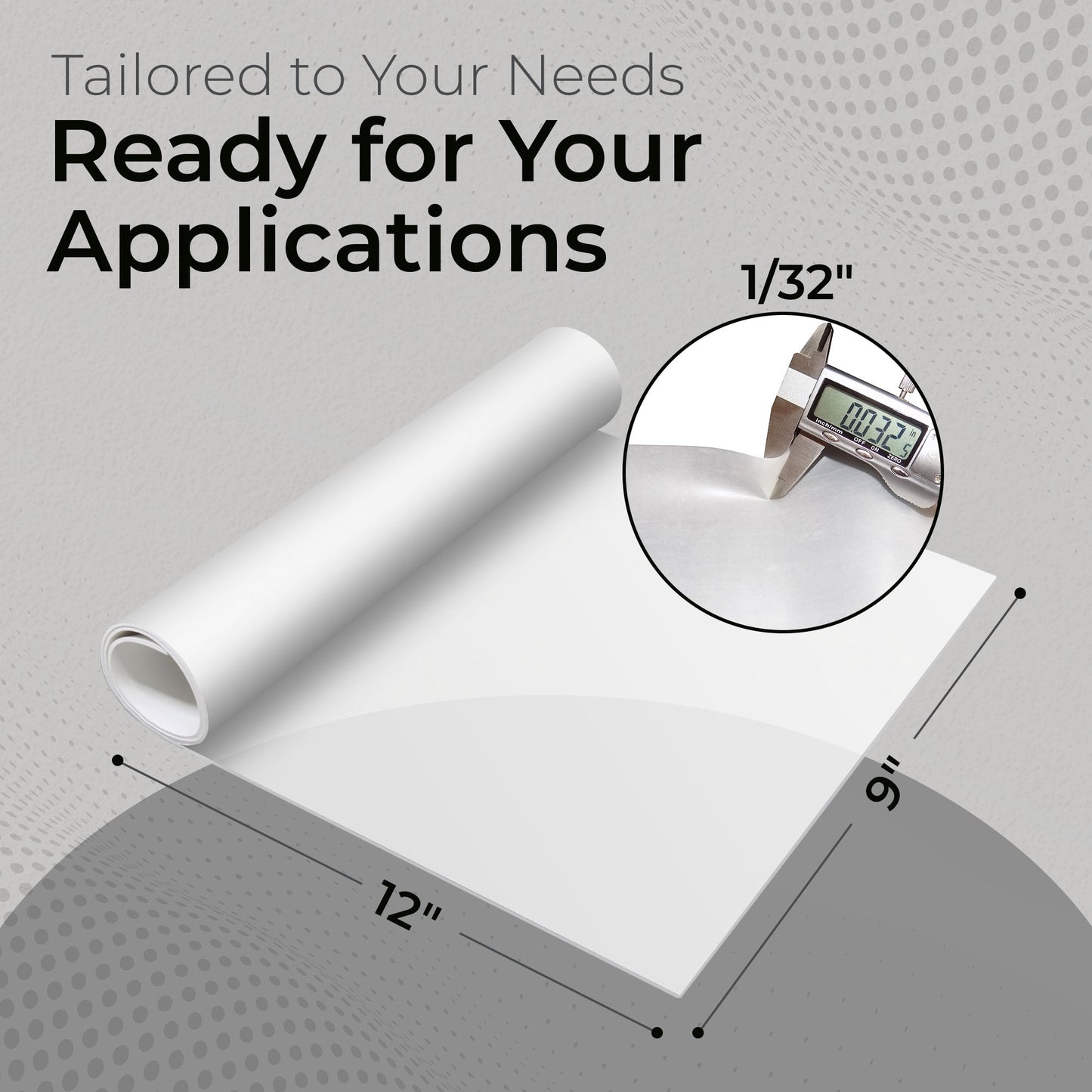 1/32" Translucent Silicone Sheet, 50A Durometer Rubber Sheet, Semi Clear Silicone, -80 to 450°F Temperature Resistance, Food-Grade Silicone Placemat, 450% Elongation, Made in the USA